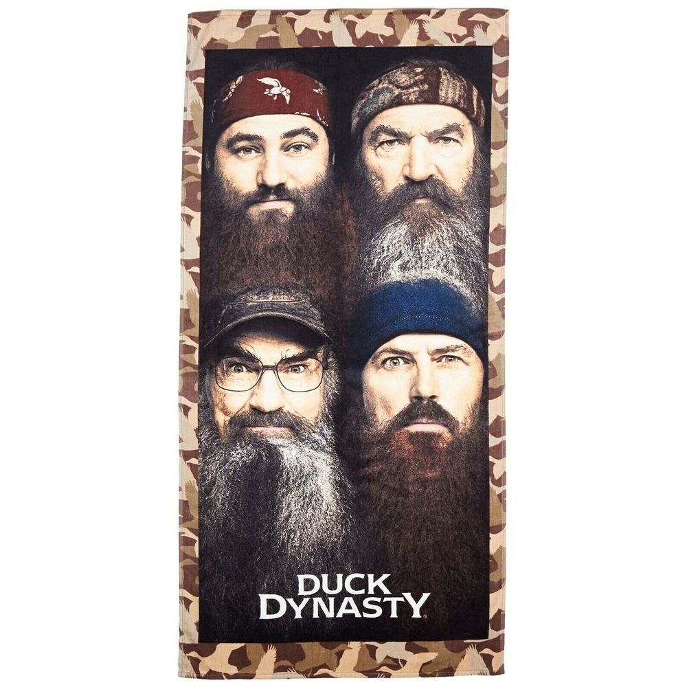 Duck Dynasty Beach Pool Towel Beards‎ are Back Four Faces Redneck TV 30"x60" NWT